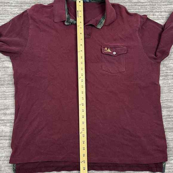 Polo Ralph‎ Lauren Mens Polo Large Red Pheasant Bird Long Sleeve Pocket Shirt XL - Picture 6 of 7